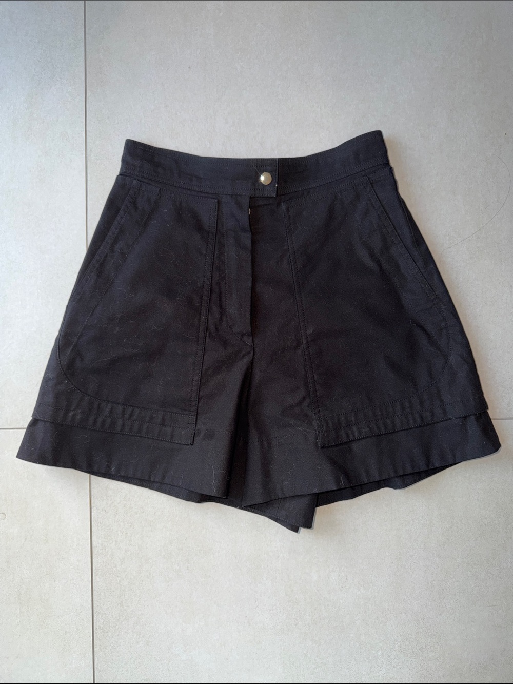 Black Women's High-Rise Utility Shorts